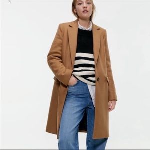 Zara brown mid camel coat